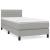 Pat box spring cu saltea, gri deschis, 100x200 cm, textil GartenMobel Dekor