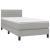 Pat box spring cu saltea, gri deschis, 100x200 cm, textil GartenMobel Dekor