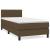 Pat box spring cu saltea, maro închis, 100x200 cm, textil GartenMobel Dekor