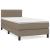 Pat box spring cu saltea, gri taupe, 100x200 cm, textil GartenMobel Dekor