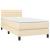 Pat box spring cu saltea, crem, 100x200 cm, textil GartenMobel Dekor