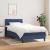 Pat box spring cu saltea, albastru, 100x200 cm, textil GartenMobel Dekor