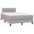 Pat box spring cu saltea, gri deschis, 120x200 cm, textil GartenMobel Dekor