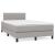 Pat box spring cu saltea, gri deschis, 120x200 cm, textil GartenMobel Dekor
