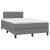 Pat box spring cu saltea, gri închis, 120x200 cm, textil GartenMobel Dekor