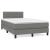 Pat box spring cu saltea, gri închis, 120x200 cm, textil GartenMobel Dekor