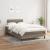 Pat box spring cu saltea, gri taupe, 120x200 cm, textil GartenMobel Dekor