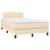 Pat box spring cu saltea, crem, 120x200 cm, textil GartenMobel Dekor