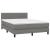 Pat box spring cu saltea, gri închis, 140x190 cm, textil GartenMobel Dekor