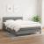 Pat box spring cu saltea, gri închis, 140x190 cm, textil GartenMobel Dekor