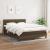 Pat box spring cu saltea, maro închis, 140x200 cm, textil GartenMobel Dekor