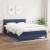 Pat box spring cu saltea, albastru, 140x200 cm, textil GartenMobel Dekor
