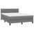 Pat box spring cu saltea, gri închis, 140x200 cm, textil GartenMobel Dekor