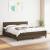 Pat box spring cu saltea, maro închis, 160x200 cm, textil GartenMobel Dekor