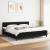 Pat box spring cu saltea, negru, 200x200 cm, textil GartenMobel Dekor