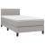 Pat box spring cu saltea, gri deschis, 80x200 cm, textil GartenMobel Dekor
