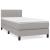 Pat box spring cu saltea, gri deschis, 90x190 cm, textil GartenMobel Dekor