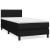 Pat box spring cu saltea, negru, 90x190 cm, textil GartenMobel Dekor