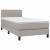 Pat box spring cu saltea, gri deschis, 90x200 cm, textil GartenMobel Dekor