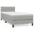 Pat box spring cu saltea, gri deschis, 90x200 cm, textil GartenMobel Dekor