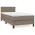 Pat box spring cu saltea, gri taupe, 90x200 cm, textil GartenMobel Dekor