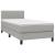 Pat box spring cu saltea, gri deschis, 100x200 cm, textil GartenMobel Dekor