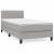 Pat box spring cu saltea, gri deschis, 100x200 cm, textil GartenMobel Dekor