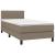 Pat box spring cu saltea, gri taupe, 100x200 cm, textil GartenMobel Dekor
