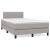 Pat box spring cu saltea, gri deschis, 120x200 cm, textil GartenMobel Dekor