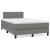Pat box spring cu saltea, gri închis, 120x200 cm, textil GartenMobel Dekor