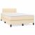 Pat box spring cu saltea, crem, 120x200 cm, textil GartenMobel Dekor