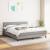 Pat continental cu saltea, gri deschis, 160x200 cm, textil GartenMobel Dekor