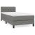 Pat box spring cu saltea, gri închis, 80x200 cm, textil GartenMobel Dekor