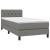 Pat box spring cu saltea, gri închis, 80x200 cm, textil GartenMobel Dekor