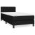 Pat box spring cu saltea, negru, 80x200 cm, textil GartenMobel Dekor
