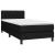 Pat box spring cu saltea, negru, 80x200 cm, textil GartenMobel Dekor