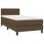 Pat box spring cu saltea, maro închis, 80x200 cm, textil GartenMobel Dekor