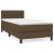 Pat box spring cu saltea, maro închis, 80x200 cm, textil GartenMobel Dekor