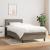 Pat box spring cu saltea, gri taupe, 80x200 cm, textil GartenMobel Dekor