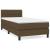 Pat box spring cu saltea, maro închis, 90x190 cm, textil GartenMobel Dekor