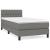 Pat box spring cu saltea, gri închis, 90x200 cm, textil GartenMobel Dekor