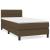 Pat box spring cu saltea, maro închis, 90x200 cm, textil GartenMobel Dekor