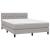 Pat box spring cu saltea, gri deschis, 140x190 cm, textil GartenMobel Dekor