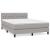 Pat box spring cu saltea, gri deschis, 140x190 cm, textil GartenMobel Dekor