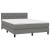 Pat box spring cu saltea, gri închis, 140x190 cm, textil GartenMobel Dekor