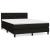 Pat box spring cu saltea, negru, 140x190 cm, textil GartenMobel Dekor