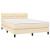 Pat box spring cu saltea, crem, 140x200 cm, textil GartenMobel Dekor