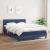 Pat box spring cu saltea, albastru, 140x200 cm, textil GartenMobel Dekor