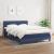 Pat continental cu saltea, albastru, 140x200cm, material textil GartenMobel Dekor