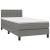 Pat box spring cu saltea, gri închis, 80x200 cm, textil GartenMobel Dekor